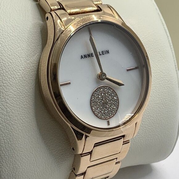 Anne Klein 3674RGST Womens Rose Gold Analog Dial Quartz Genuine Wrist Watch Ga29 - Picture 4 of 10